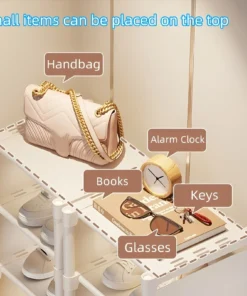 organizador de zapatos de 6/8 capas, marco de metal que ahorra espacio y zapatero de tela multicapa, estante t1 para entrada, pasillo, sala de estar, 1 unidad