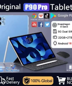 2025 nuevo pad p90 pro tablet 11 pulgadas 22gb + 2tb tabletas android 16 snapdragon8gen3 tablette pc reconocimiento facial 20000mah 5g dual sim