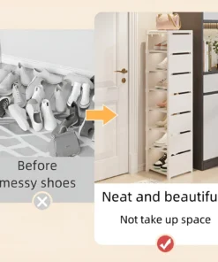 organizador de zapatos de 6/8 capas, marco de metal que ahorra espacio y zapatero de tela multicapa, estante t1 para entrada, pasillo, sala de estar, 1 unidad