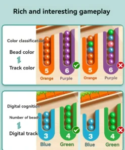 laberinto magnético para niños, pelota para caminar, entrenamiento de concentración para bebés, escritura, pensamiento lógico, rompecabezas de educación temprana de 3 años