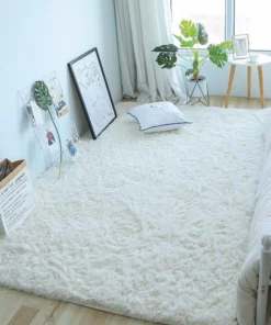 alfombra blanca y esponjosa para sala de estar, alfombrillas grandes para decoración del hogar, antideslizantes y gruesas, para habitación de niños y niñas, color rosa