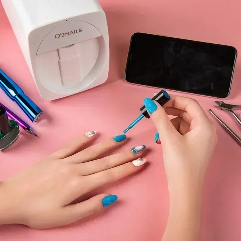 impresora de uñas inteligente todo en uno o2nails, impresión 3d digital con cartucho de tinta, crea intrincados diseños de uñas en casa impresora de uñas inteligente todo en uno o2nails, impresión 3d digital con cartucho de tinta, crea intrincados diseños de uñas en casa