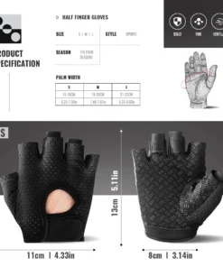 wrels guantes de fitness para gimnasio para mujer, guantes antideslizantes transpirables de medio dedo para bicicleta, ciclismo, levantamiento de pesas, yoga