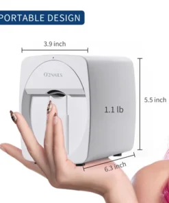 máquina de pintura de uñas móvil o2nails 3d: características de impresión de 2400dpi, conectividad wifi y diseño de patrones diy