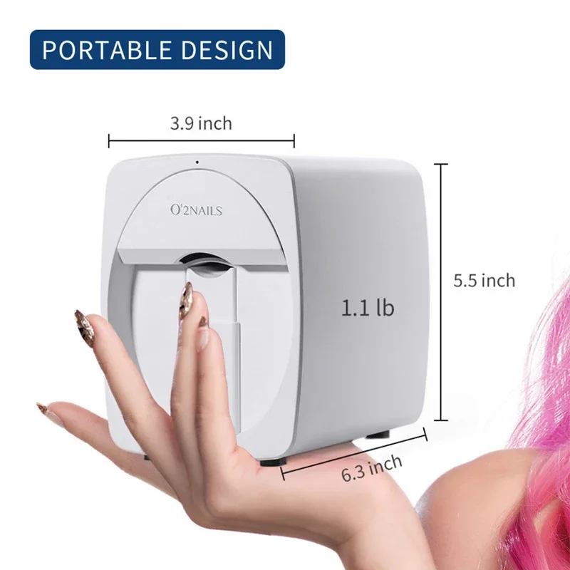 máquina de pintura de uñas móvil o2nails 3d: características de impresión de 2400dpi, conectividad wifi y diseño de patrones diy máquina de pintura de uñas móvil o2nails 3d: características de impresión de 2400dpi, conectividad wifi y diseño de patrones diy