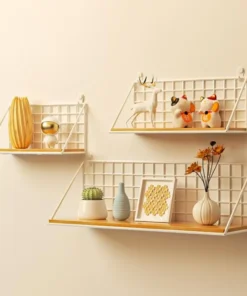 estantes montados en la pared sin perforación, estante colgante de madera para sala de estar, cesta de almacenamiento para dormitorio, decoración de pared, organizadores