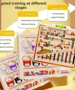 laberinto magnético para niños, pelota para caminar, entrenamiento de concentración para bebés, escritura, pensamiento lógico, rompecabezas de educación temprana de 3 años