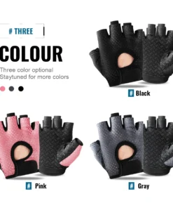 wrels guantes de fitness para gimnasio para mujer, guantes antideslizantes transpirables de medio dedo para bicicleta, ciclismo, levantamiento de pesas, yoga
