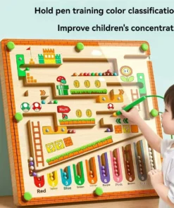 laberinto magnético para niños, pelota para caminar, entrenamiento de concentración para bebés, escritura, pensamiento lógico, rompecabezas de educación temprana de 3 años