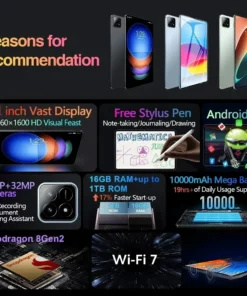 2025 nueva versión global pad 7 pro 11 "tablet android 14 22gb 2tb 12000mah 5g wifi dual llamada telefónica google play tableta portátil pc