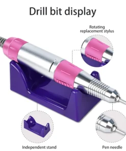 taladro eléctrico para uñas de 35000rpm, máquina de manicura profesional, juego de lijadora de uñas, broca para uñas, equipo pulidor portátil para salón de uñas