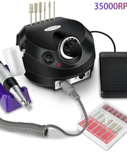 taladro eléctrico para uñas de 35000rpm, máquina de manicura profesional, juego de lijadora de uñas, broca para uñas, equipo pulidor portátil para salón de uñas