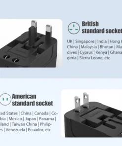 enchufe de conversión global, toma de conversión de viaje, puerto usb dual, ue, reino unido, ee. uu., au, cargador de corriente alterna, adaptador universal, convertidor de salida