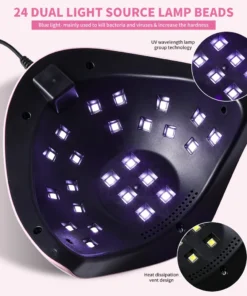 limegirl máquina secadora de uñas uv, lámpara profesional para manicura de 24 led uv, uso doméstico, lámpara de uñas para secado de esmalte y barniz con cable usb