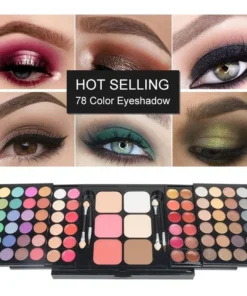 paleta de sombras de ojos con purpurina, 40/74/78 colores, mate, resistente al agua, polvo prensado de larga duración, kit de cosméticos, herramientas de maquillaje para mujer