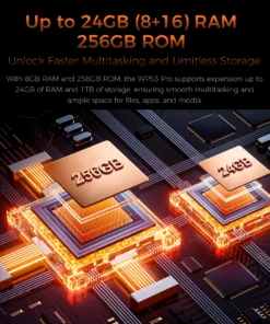 【estreno mundial】 teléfono resistente okitel wp53 pro, 24 gb+256 gb, 11000 mah, android15, smartphone, 6,52", nfc, teléfono celular, 50 mp