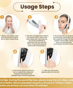 dispositivo eléctrico de belleza para estiramiento facial en v, 6 modos, 8 niveles, ems, microcorriente, masajeador facial reafirmante, eliminación de papada, cuidado de la piel