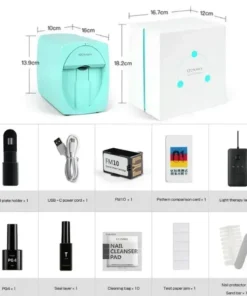 impresora de uñas inteligente todo en uno o2nails, impresión 3d digital con cartucho de tinta, crea intrincados diseños de uñas en casa