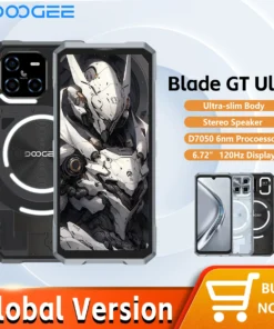doogee blade gt ultra 5g teléfono resistente dimensión 7300 6,72 "16gb + 512gb efecto de luz led teléfono inteligente ultrafino