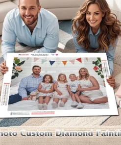 huacan pintura de diamante personalizada con foto, imágenes de diamantes de imitación diy, mosaico de diamantes redondos y cuadrados, bordado, decoración de pared, regalo único