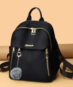 mochila simple de gran capacidad para mujer, bolso de viaje negro de pu, sólido, harajuku, escolar, unisex, high street