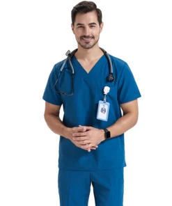 conjunto exfoliante ultraligero, uniforme de enfermera médica para mujeres y hombres, ropa de trabajo para médico de hospital, traje quirúrgico veterinario de tela de popelina 8020
