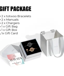 totwoo pulseras táctiles de larga distancia para parejas, regalos de relación iluminados y con vibración para amantes, joyería inteligente, pulseras de amor