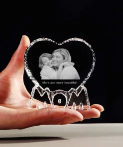 foto de cristal de amor personalizada con texto, luz nocturna, bluetooth, reproductor de música, boda, pareja, día de la madre, padre, regalo de navidad