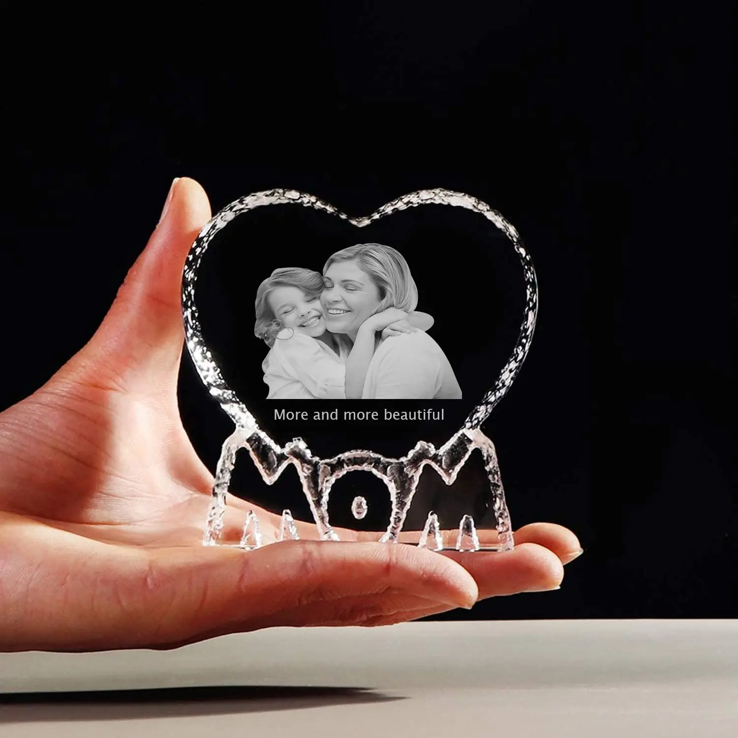 foto de cristal de amor personalizada con texto, luz nocturna, bluetooth, reproductor de música, boda, pareja, día de la madre, padre, regalo de navidad foto de cristal de amor personalizada con texto, luz nocturna, bluetooth, reproductor de música, boda, pareja, día de la madre, padre, regalo de navidad