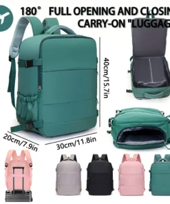 mochila de viaje para embarque 40x30x20cm, compatible con mochilas ryanair, easyjet y wizardair budget (productos seleccionados)