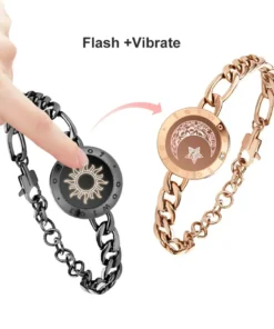 totwoo pulseras táctiles de larga distancia para parejas, regalos de relación iluminados y con vibración para amantes, joyería inteligente, pulseras de amor