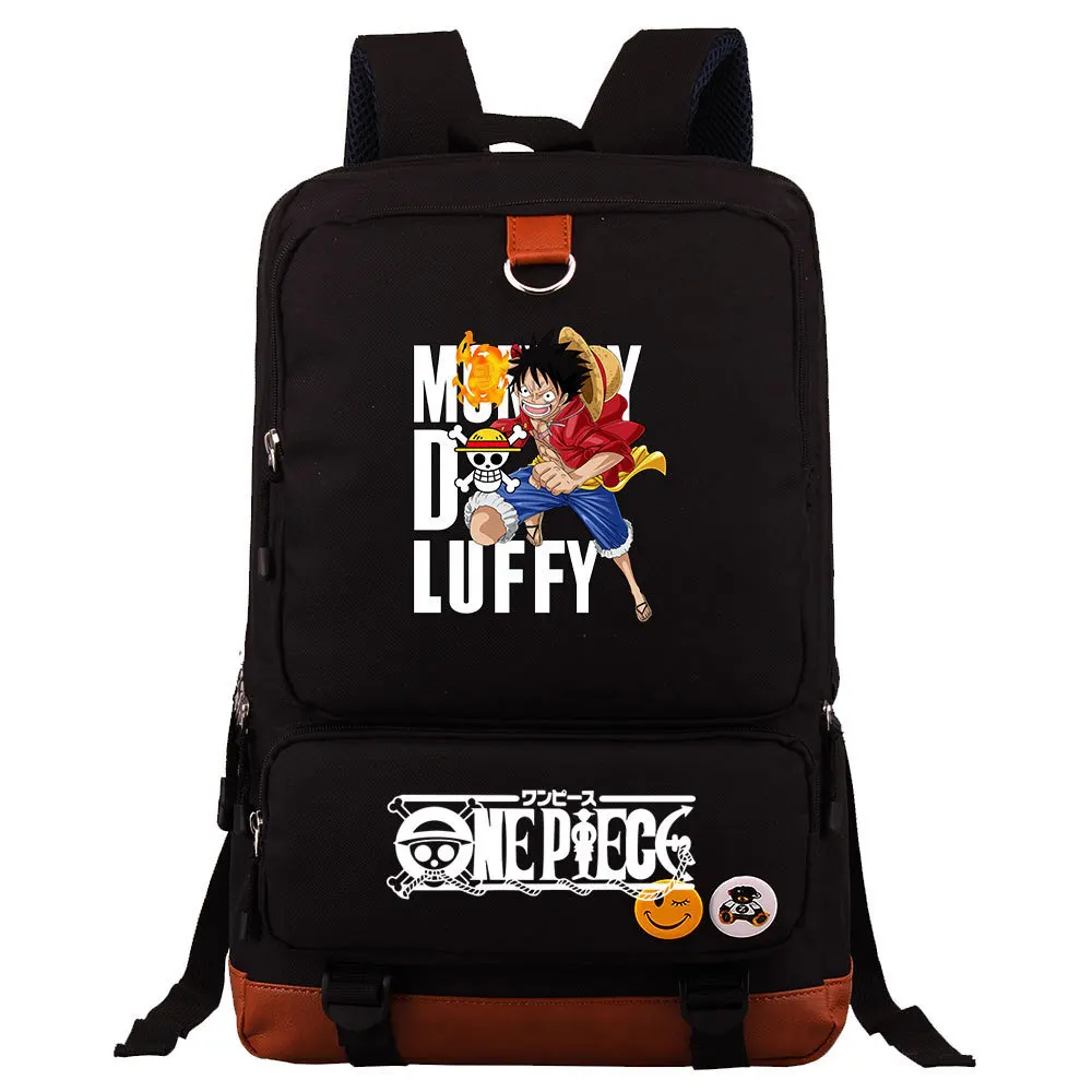 nueva mochila escolar con estampado de luffy de la bandera pirata de supernova de anime de una pieza, bolsa de viaje de gran capacidad para adolescentes, unisex nueva mochila escolar con estampado de luffy de la bandera pirata de supernova de anime de una pieza, bolsa de viaje de gran capacidad para adolescentes, unisex
