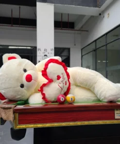 regalo de san valentín, oso de peluche gigante de 80/100 cm, animales de peluche, regalos de cumpleaños, almohada suave, muñecas para novia, niñas, esposa