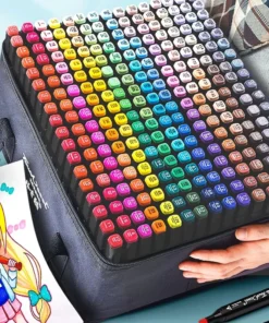 juego de rotuladores de arte aceitoso de doble cabeza, 24 80 colores, para dibujar bocetos, marcadores a base de punta aceitosa, graffiti, manga, suministros de arte escolar